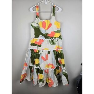 CeCe Womens Floral 2 Piece Set Crop Top Tiered Maxi Skirt Multicolor Size M